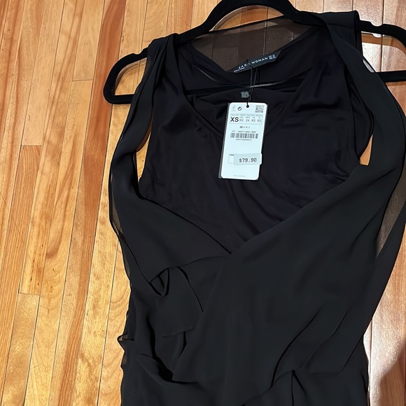 NWT ZARA MAXI DRESS BLACK - Picture 12 of 15